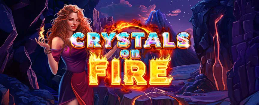 Dodge the lava as the goddess leads you to untold riches in Crystals on Fire. Play at Joe Fortune and enjoy five Jackpots, a Bonus game, and a 6,100x max win!