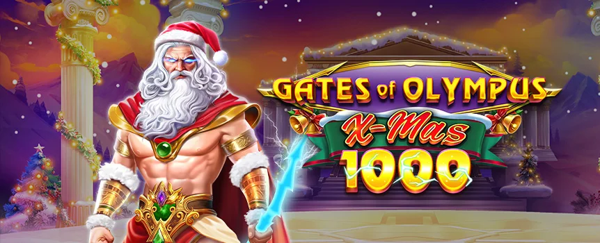 Christmas has arrived at Mount Olympus — granting Bonuses and Max Wins of up to x15,000 your stake in Gates of Olympus Xmas 1000.